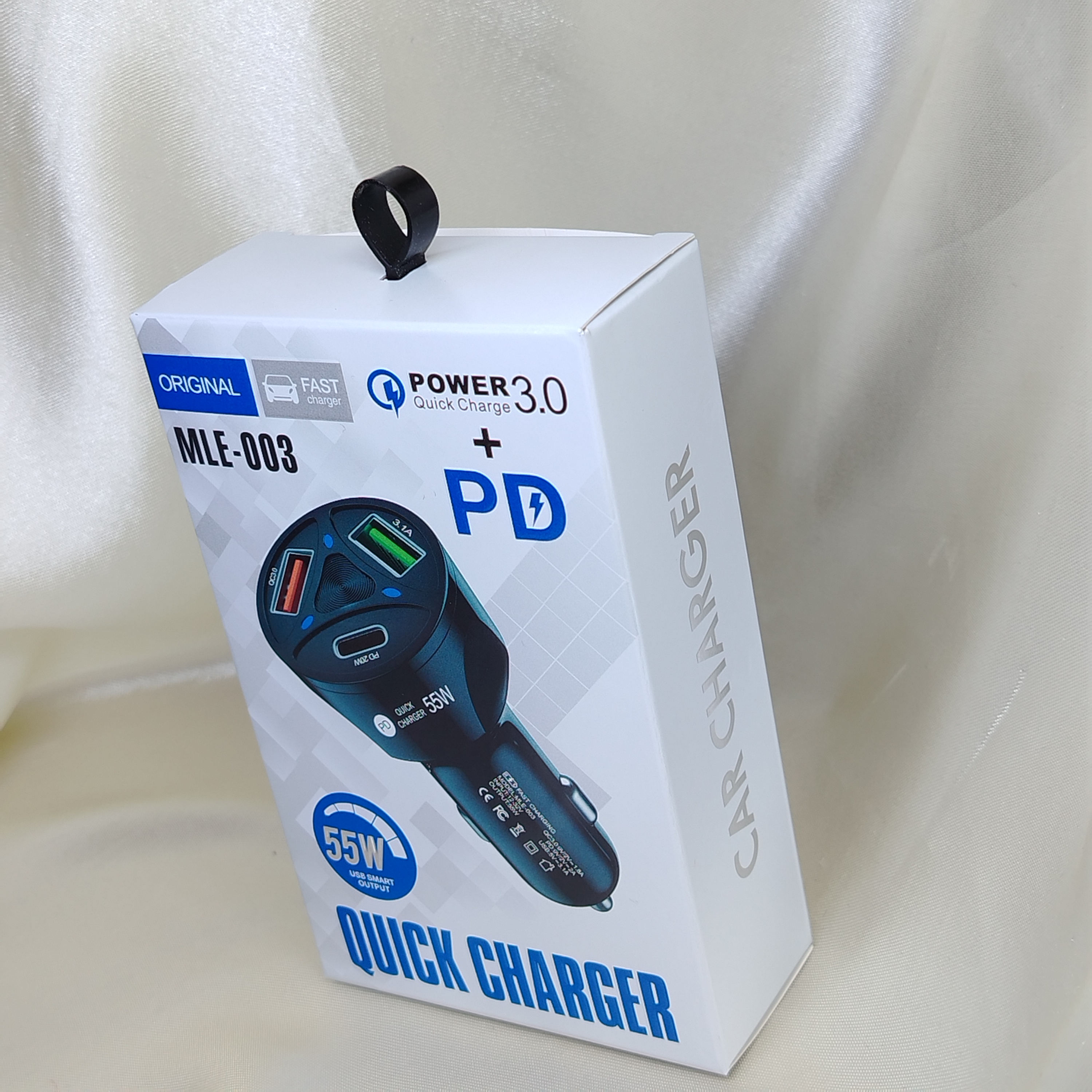 شارژر فندکی 3 کاره 55 وات مدل lme-003 PD اصل