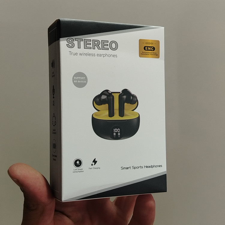 ایرپاد استریو True Wireless - هندزفری بلوتوثی با نویز کنسلینگ ENC و شارژ سریع قیمت عمده