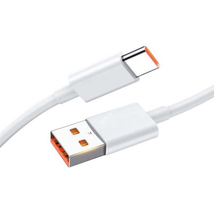 کابل شارژ سریع شیائومی ۶ آمپر شرکتی اصل USB به Type‑C مدل HyperCharge ۱۲۰ وات